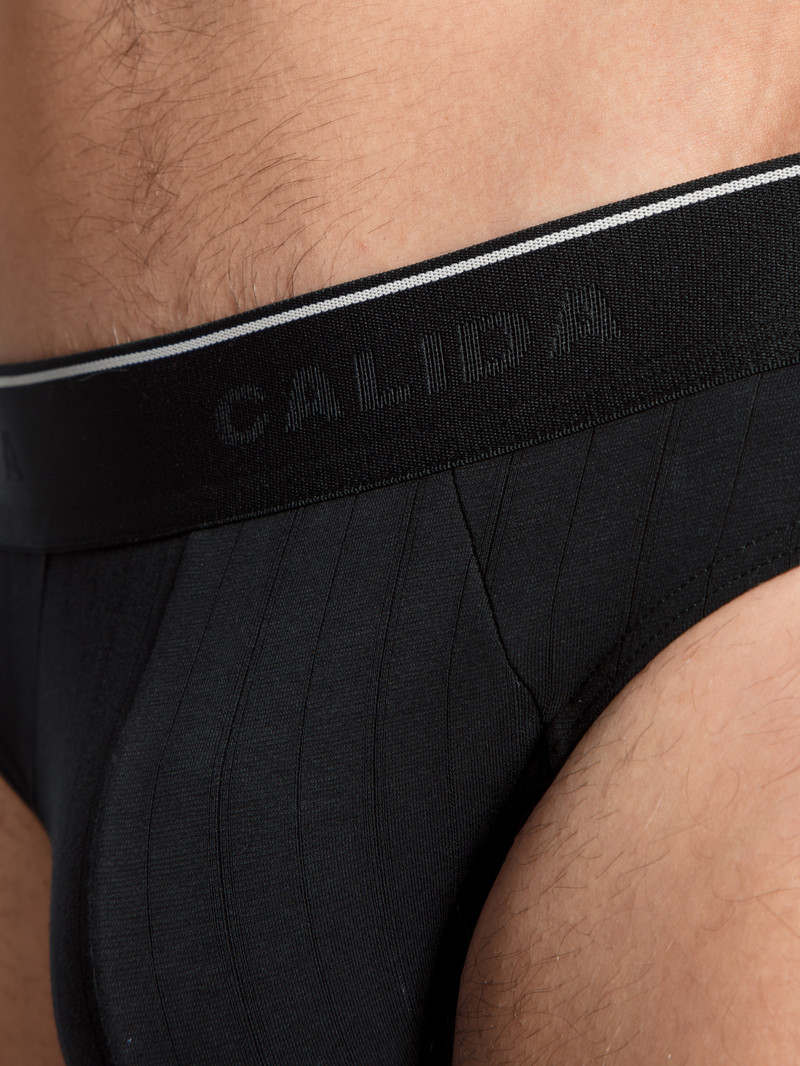 Calida Pure & Style Mini Brief Unterwäsche Herren Schwarz | 38291-OFYC