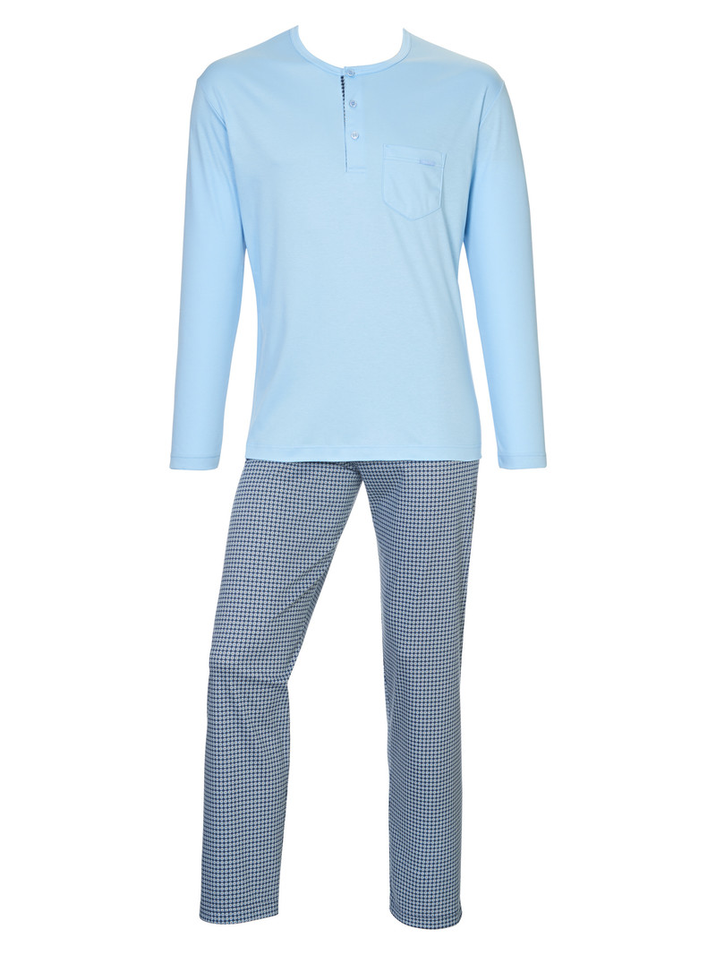 Calida Relax Choice Pyjama Nachtwäsche Herren Blau | 93462-AXTV