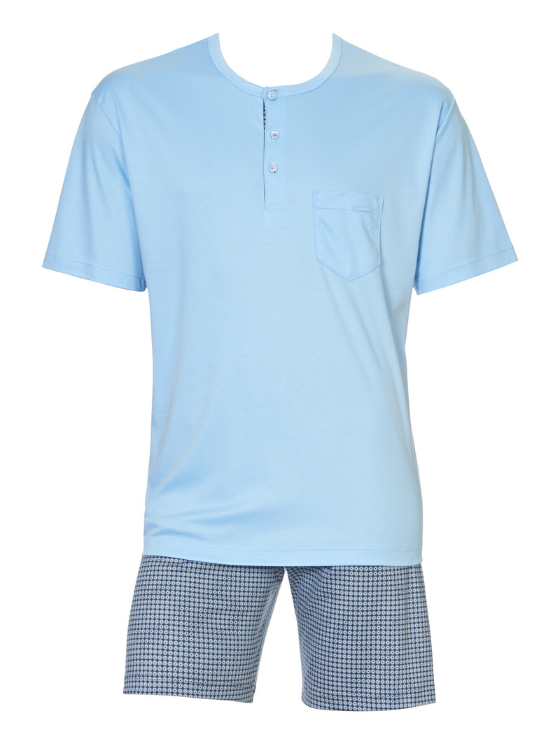 Calida Relax Choice Short Pyjama Nachtwäsche Herren Blau | 32816-EKXW