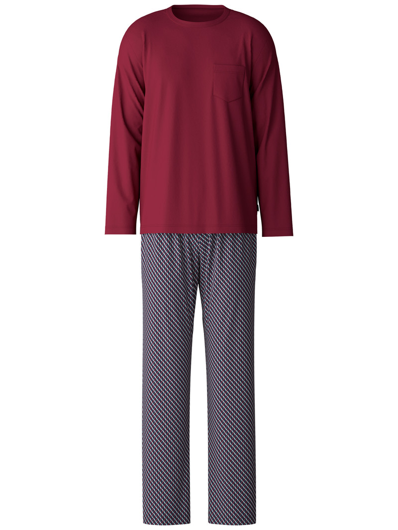 Calida Relax Imprint Pyjama Nachtwäsche Herren Rot | 42896-HWUA