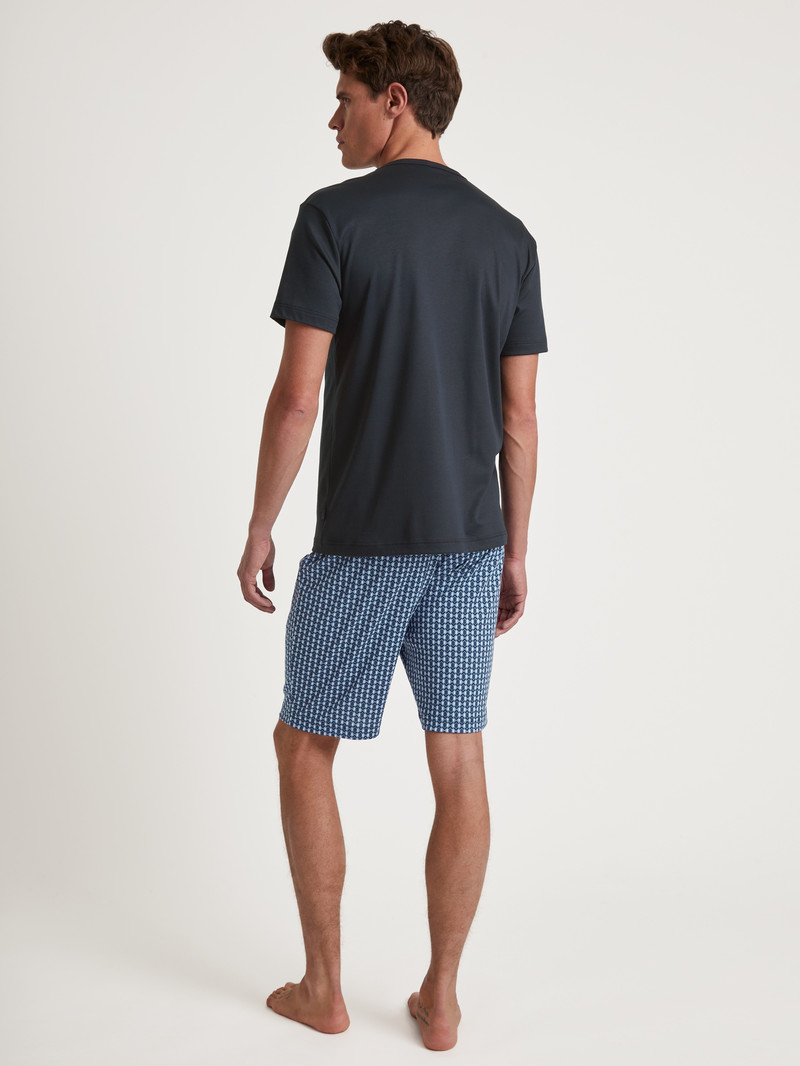 Calida Relax Streamline 2 Short Pyjama Nachtwäsche Herren Dunkel | 15904-JDTC