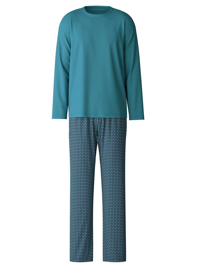 Calida Relax Streamline 3 Pyjama Nachtwäsche Herren Blau | 72038-XHTS