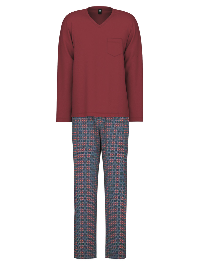 Calida Relax Streamline 4 Pyjama Nachtwäsche Herren Rot | 24970-JLGH