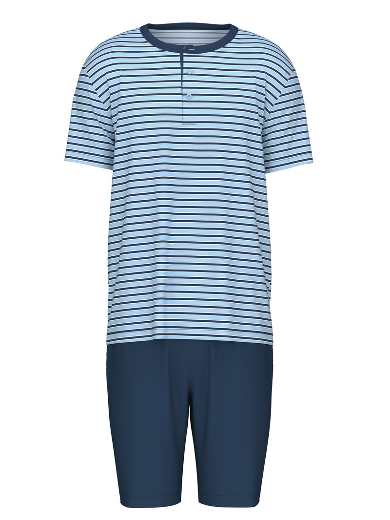 Calida Relax Streamline 4 Short Pyjama Nachtwäsche Herren Blau | 72054-IKHE