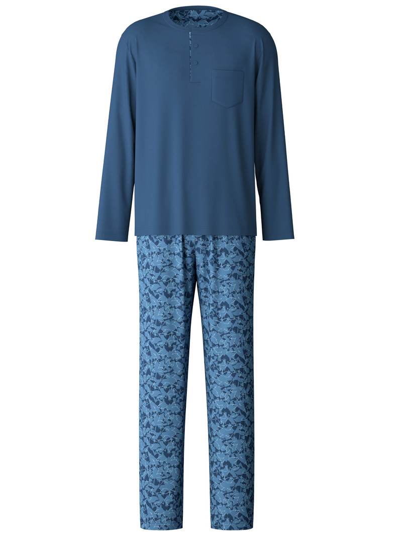 Calida Relax Superlight Pyjama Nachtwäsche Herren Blau | 79634-BSCA