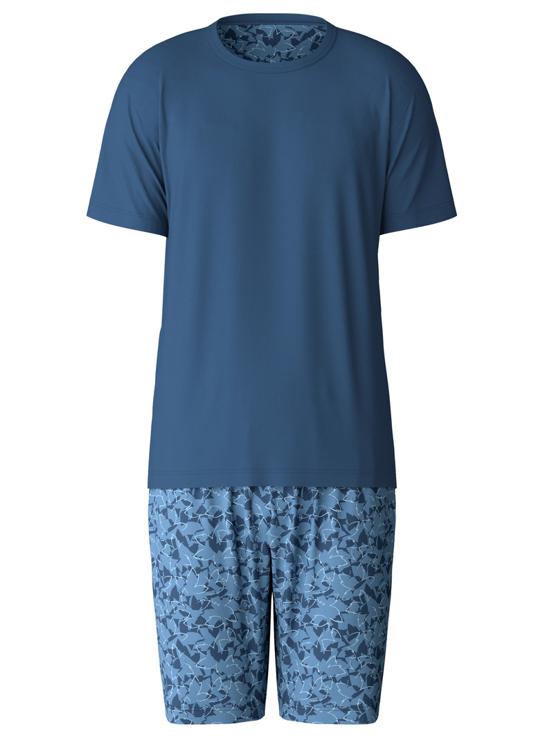 Calida Relax Superlight Short Pyjama Nachtwäsche Herren Blau | 62543-JRKY