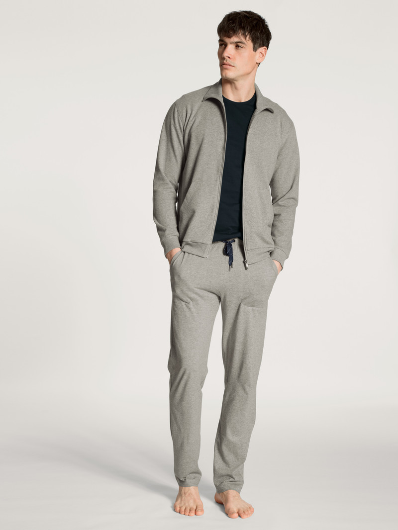 Calida Remix Basic Lounge Jacket Loungewear Herren Carbon Melé | 74912-UWVK