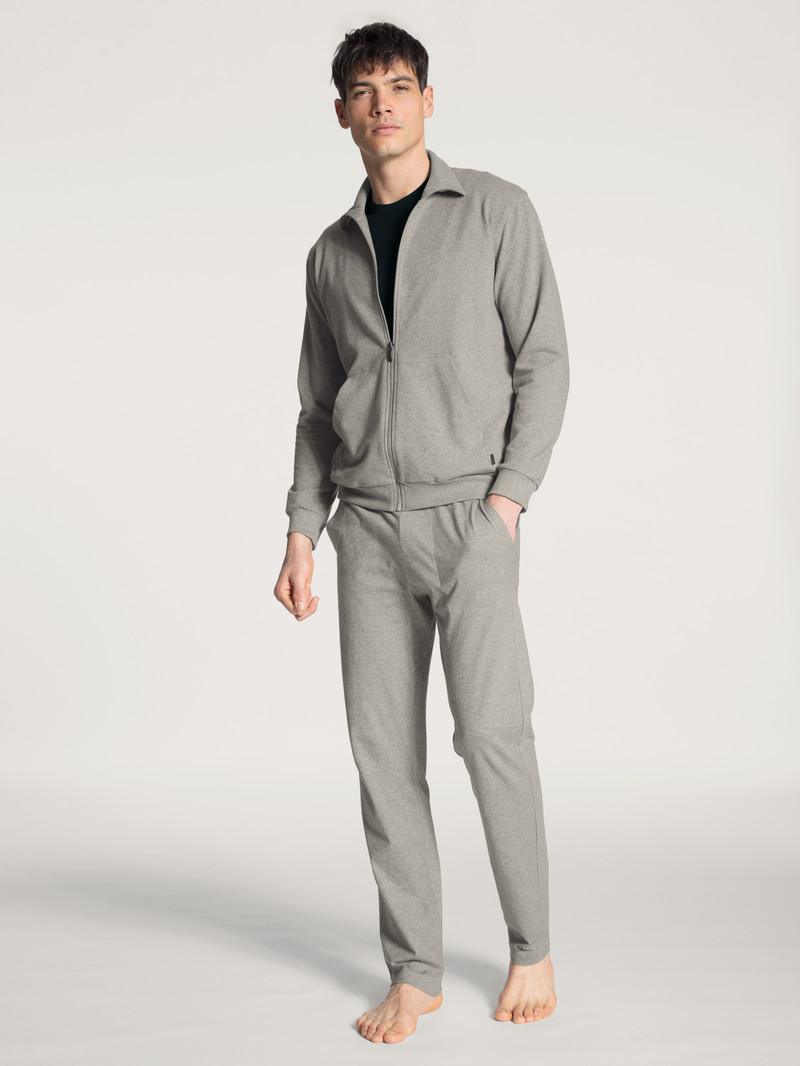 Calida Remix Basic Lounge Jacket Loungewear Herren Carbon Melé | 74912-UWVK