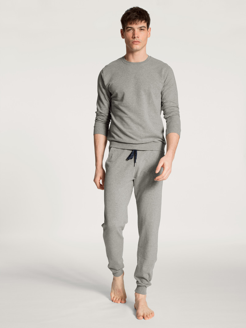 Calida Remix Basic Lounge Sweatshirt Loungewear Herren Carbon Melé | 45871-OLKA