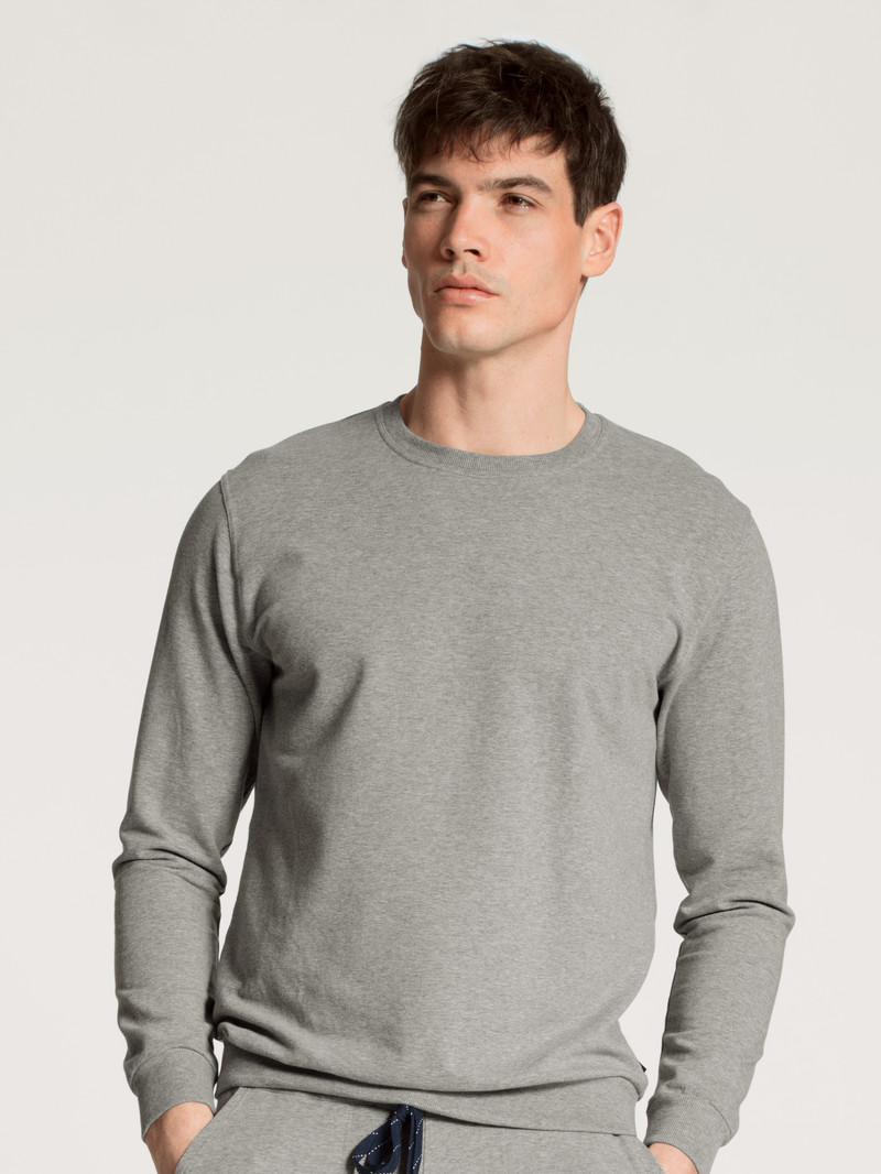 Calida Remix Basic Lounge Sweatshirt Loungewear Herren Carbon Melé | 45871-OLKA