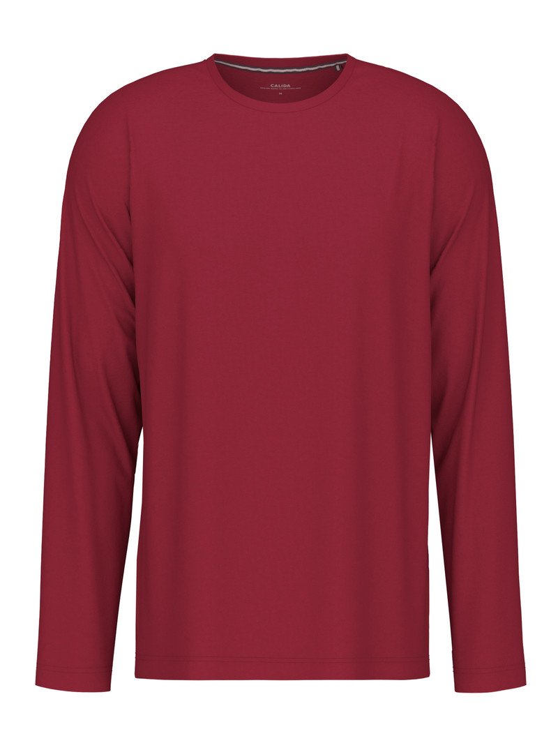 Calida Remix Basic Sleep Shirt Long Sleeve Loungewear Herren Rot | 47310-BFGJ