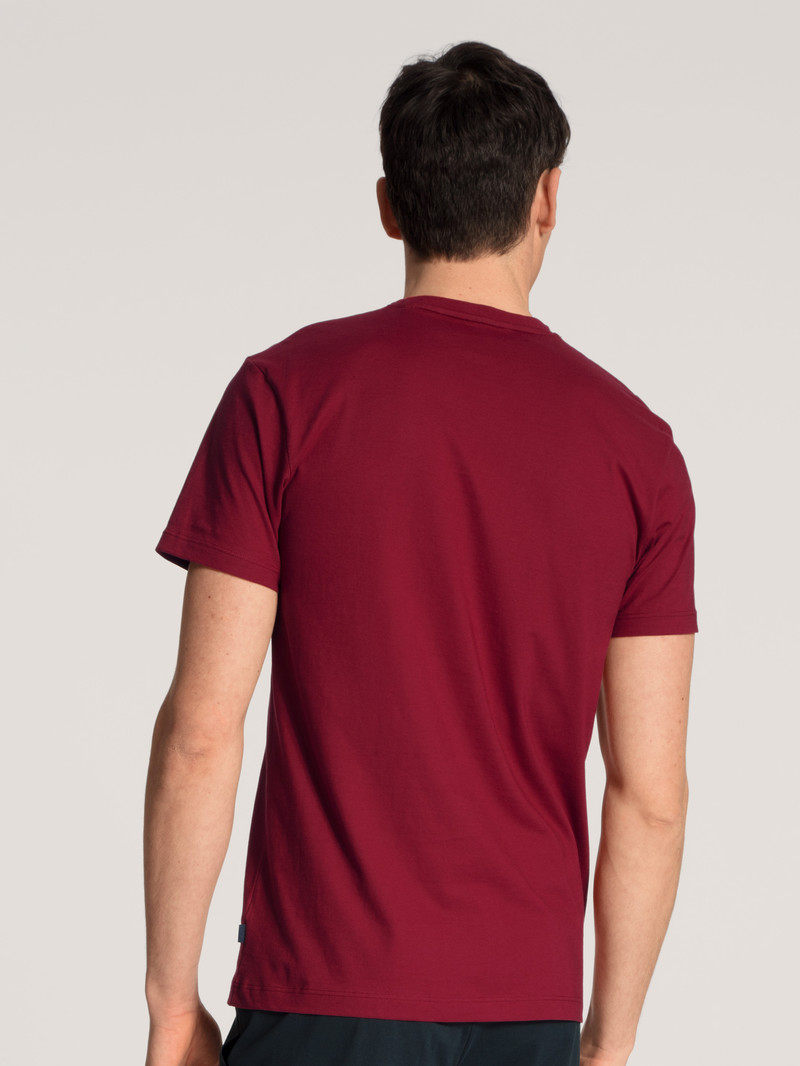 Calida Remix Basic Sleep T-shirt Nachtwäsche Herren Rot | 98025-FGOY