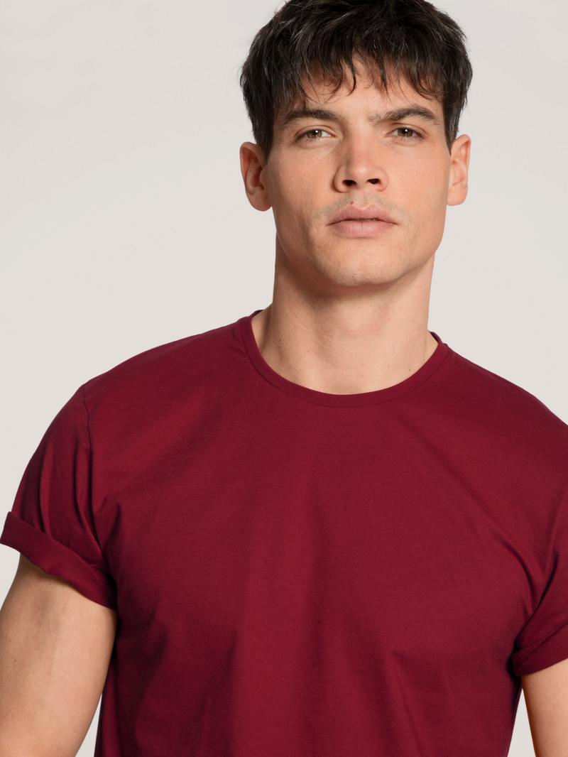 Calida Remix Basic Sleep T-shirt Nachtwäsche Herren Rot | 98025-FGOY