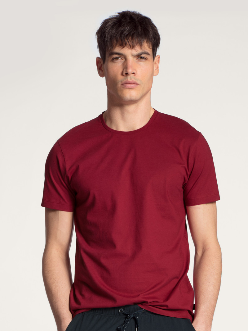 Calida Remix Basic Sleep T-shirt Nachtwäsche Herren Rot | 98025-FGOY