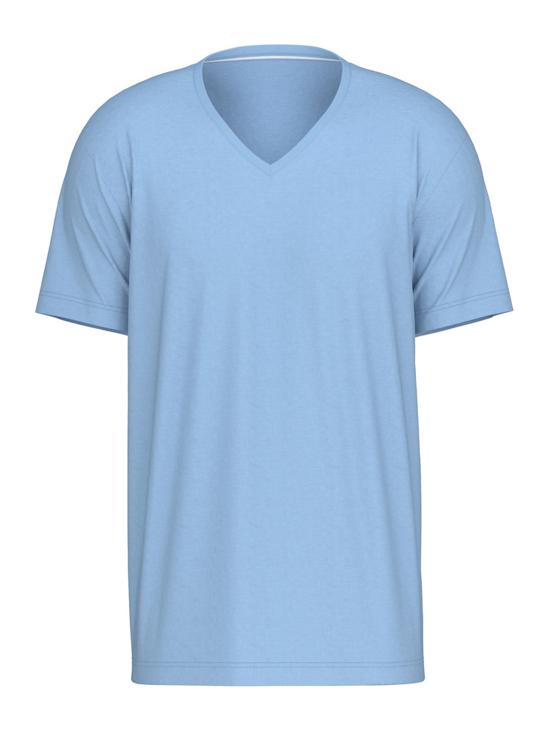 Calida Remix Basic Sleep V-shirt Nachtwäsche Herren Blau | 83196-BADM