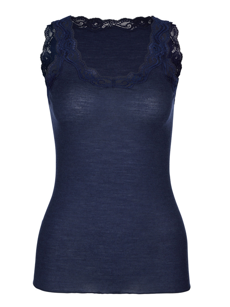 Calida Richesse Lace Tank Top Unterwäsche Damen Blau | 07258-WURO