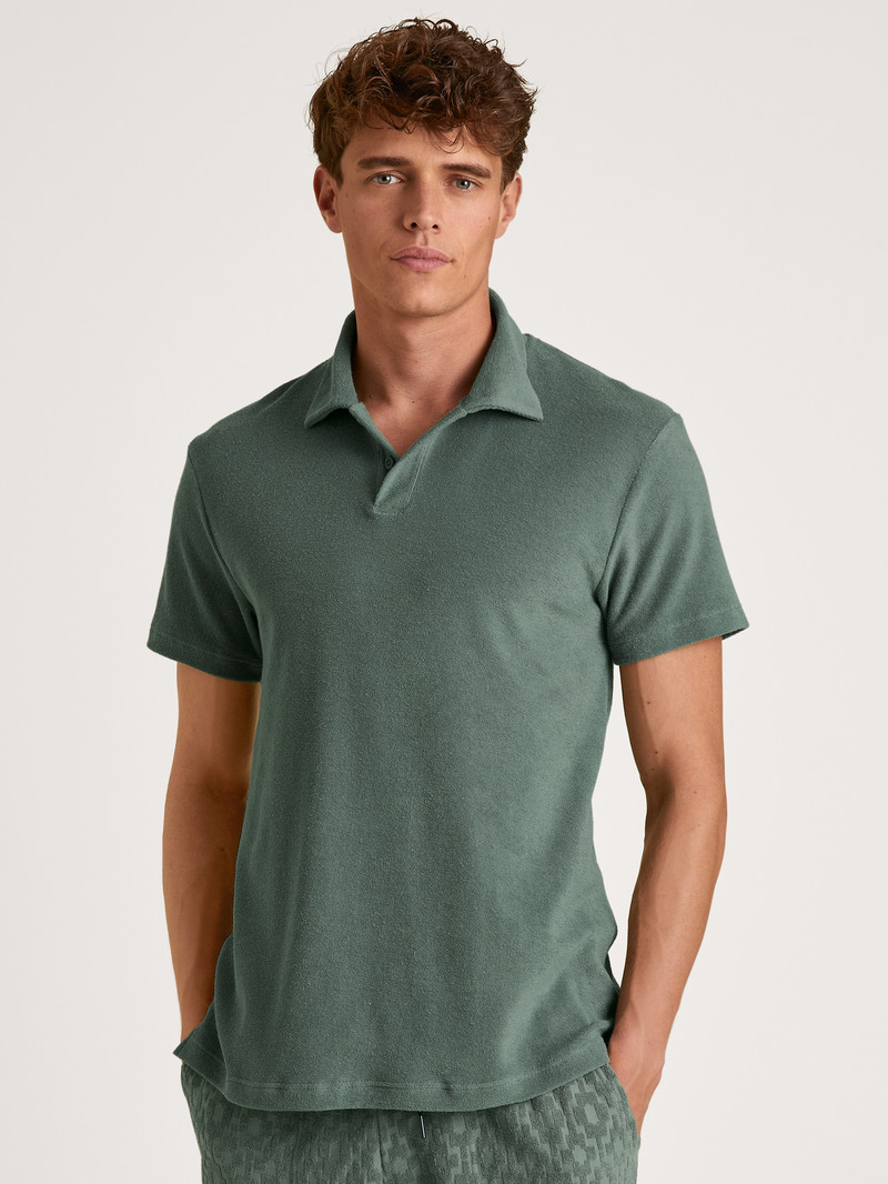 Calida Rmx Lounge Holiday Poloshirt Loungewear Herren Grün | 63152-OBLE