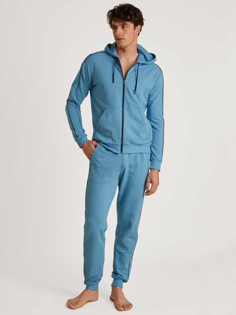 Calida Rmx Lounge Leisure Jacket Loungewear Herren Blau | 61328-WKSU