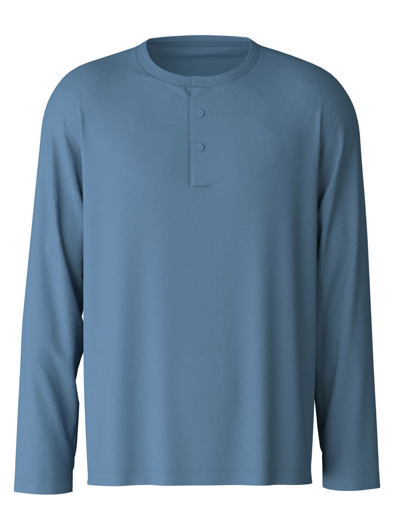 Calida Rmx Sleep Free Shirt Long Sleeve Nachtwäsche Herren Blau | 28146-KYTI