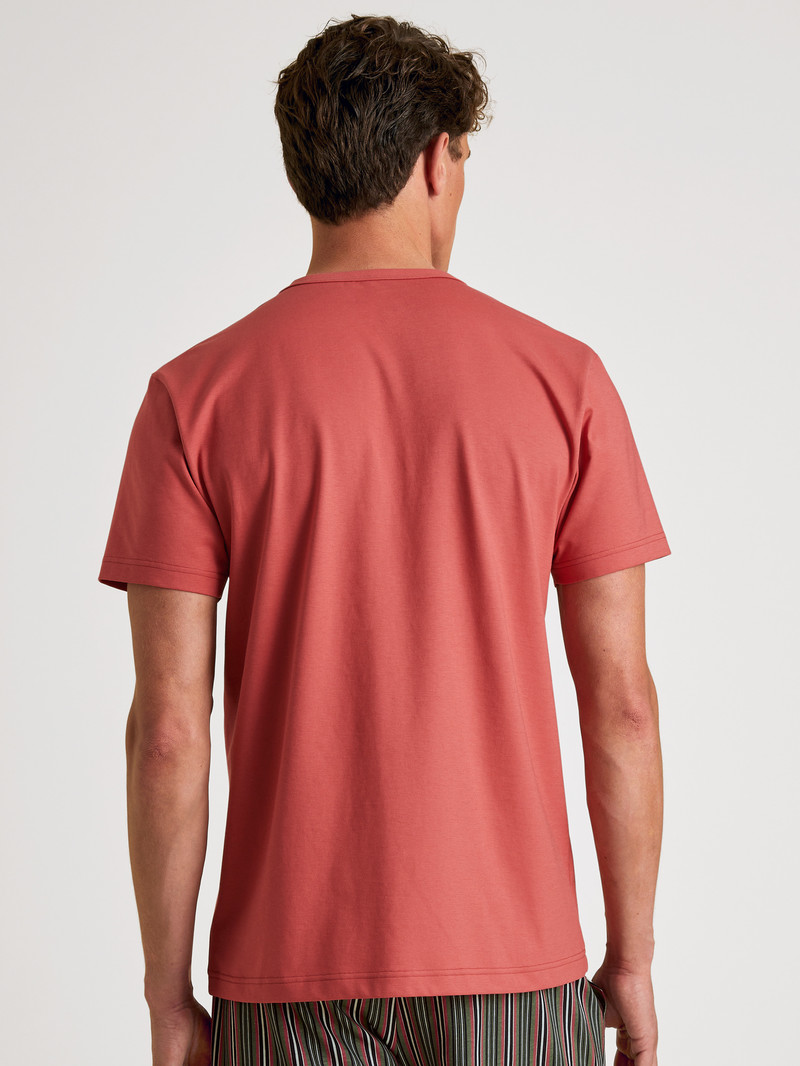 Calida Rmx Sleep Holiday T-shirt Summer Outfits Herren Rot | 82941-IJSX