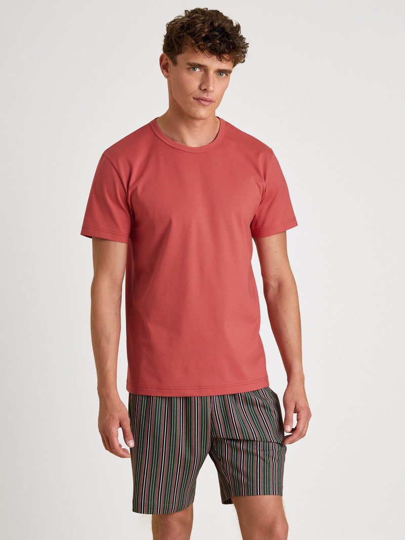 Calida Rmx Sleep Holiday T-shirt Summer Outfits Herren Rot | 82941-IJSX