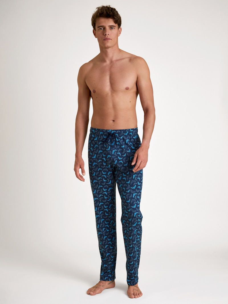 Calida Rmx Sleep Leisure Pants Nachtwäsche Herren Blau | 62590-WVNC