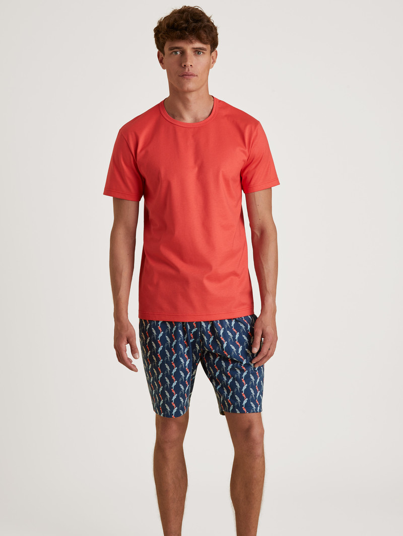 Calida Rmx Sleep Time Off T-shirt Summer Outfits Herren Rot | 92074-QHYV