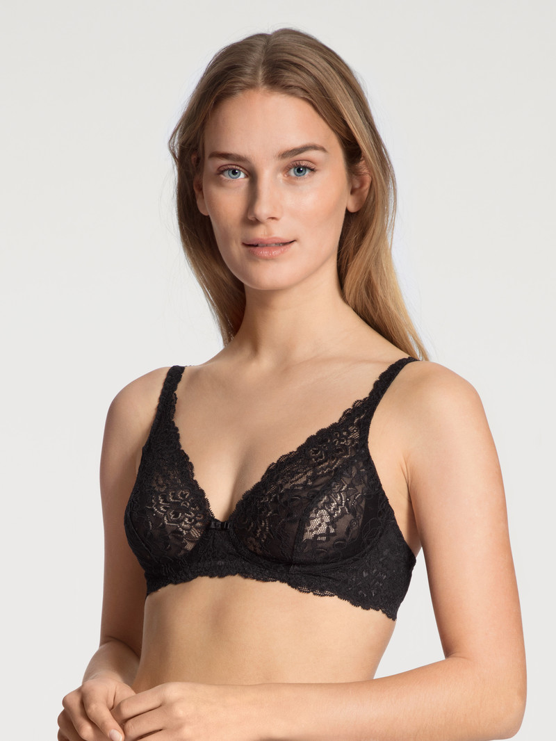 Calida Sensual Secrets Soft Non-wired Bra Unterwäsche Damen Schwarz | 38579-IKUQ