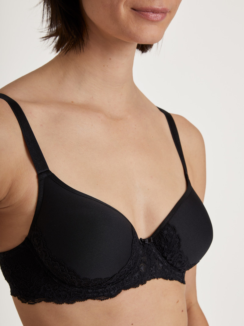 Calida Sensual Secrets Spacer Bra Unterwäsche Damen Schwarz | 06815-IDEQ