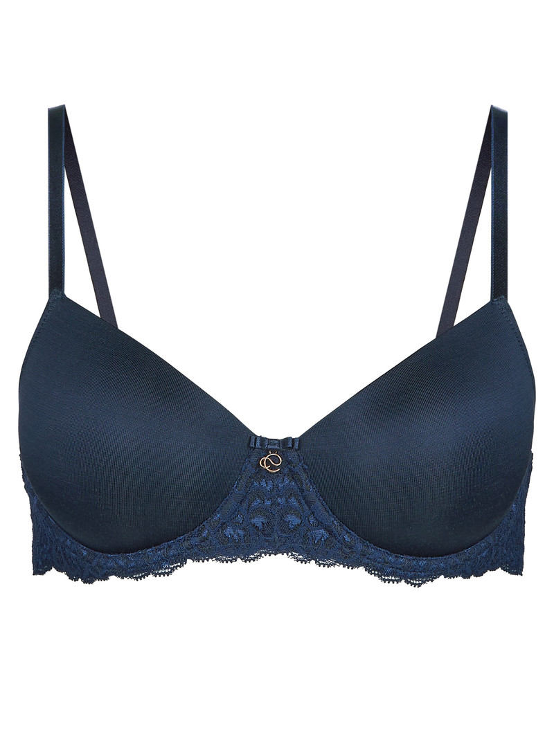 Calida Sensual Secrets Underwired T-shirt Bra With Padding Unterwäsche Damen Blau | 31458-LYHJ