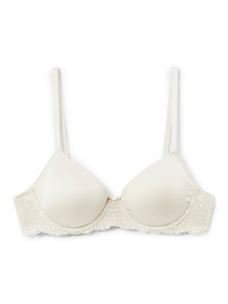 Calida Sensual Secrets Underwired T-shirt Bra With Padding Unterwäsche Damen Alabaster Crème | 63298-RUYZ