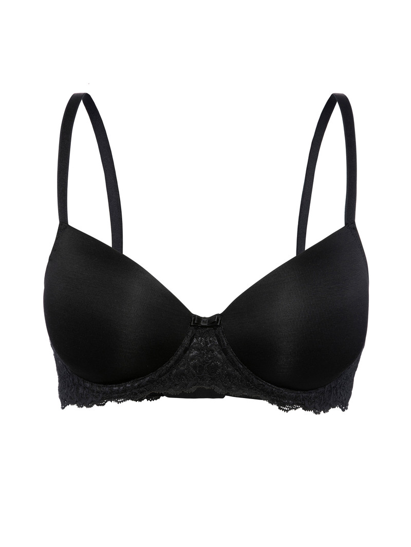 Calida Sensual Secrets Underwired T-shirt Bra With Padding Unterwäsche Damen Schwarz | 75480-MDVN