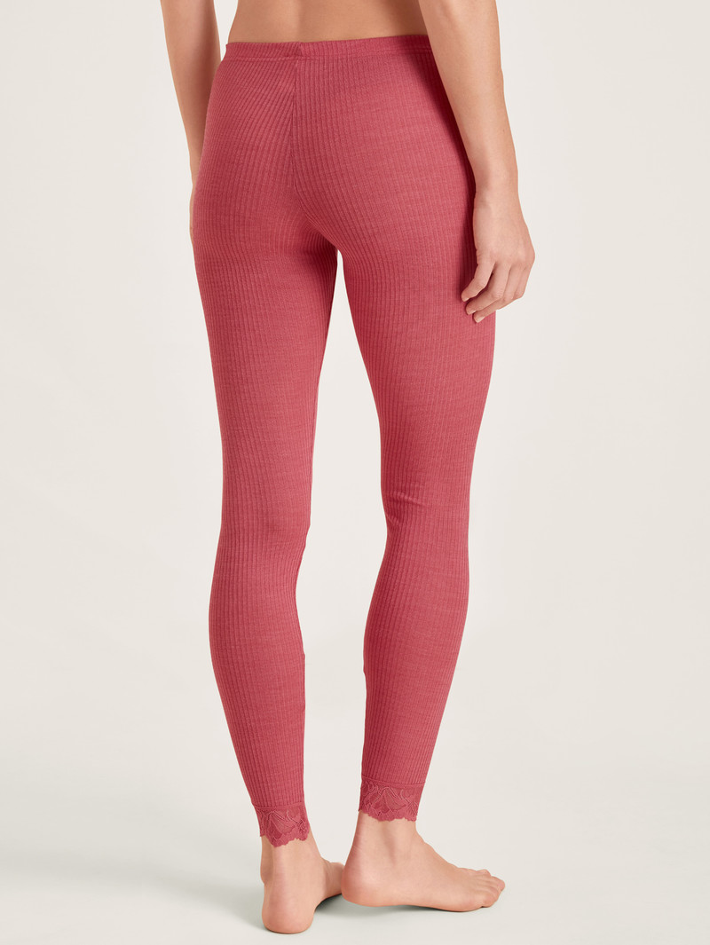 Calida Silky Wool Joy Leggings Unterwäsche Damen Rot | 13680-OCIJ