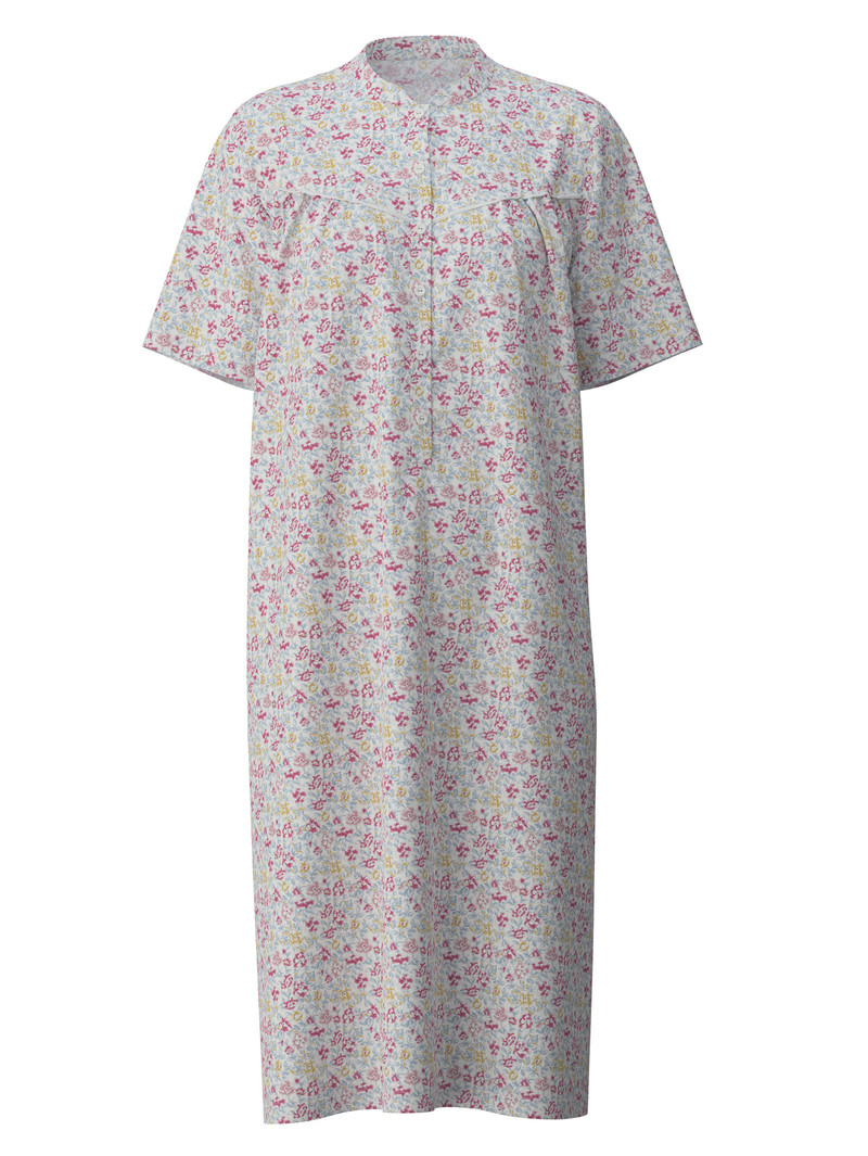 Calida Soft Cotton Nightdress, Length 110 Cm Nachtwäsche Damen Blumen | 90478-ZDEG