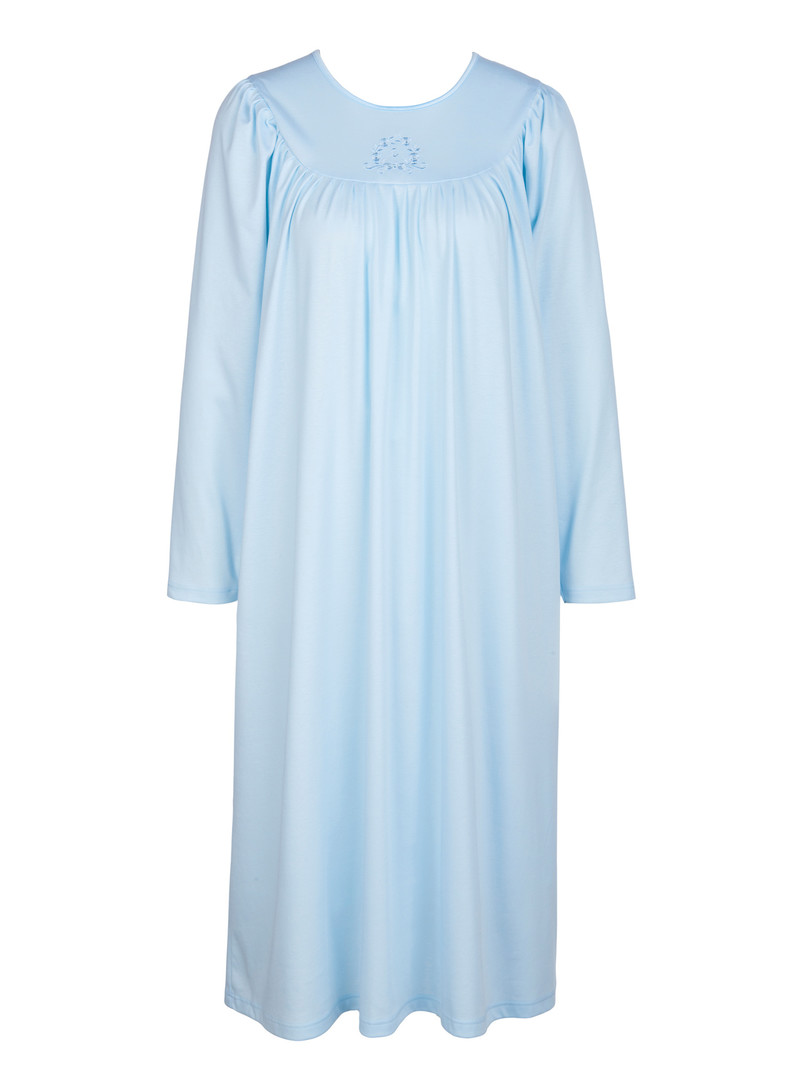 Calida Soft Cotton Nightdress, Length 110 Cm Nachtwäsche Damen Hellblau | 12608-CGMO