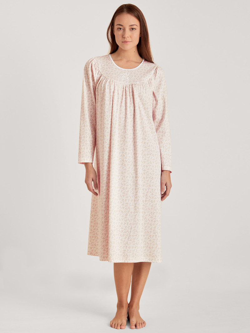 Calida Soft Cotton Nightdress, Length 110 Cm Nachtwäsche Damen Pearl Blush | 25147-SUZH