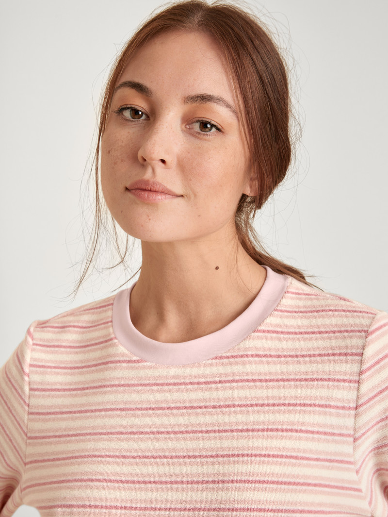 Calida Soft Dreams Terry Pyjama With Cuff Nachtwäsche Damen Rosa | 14835-JATR