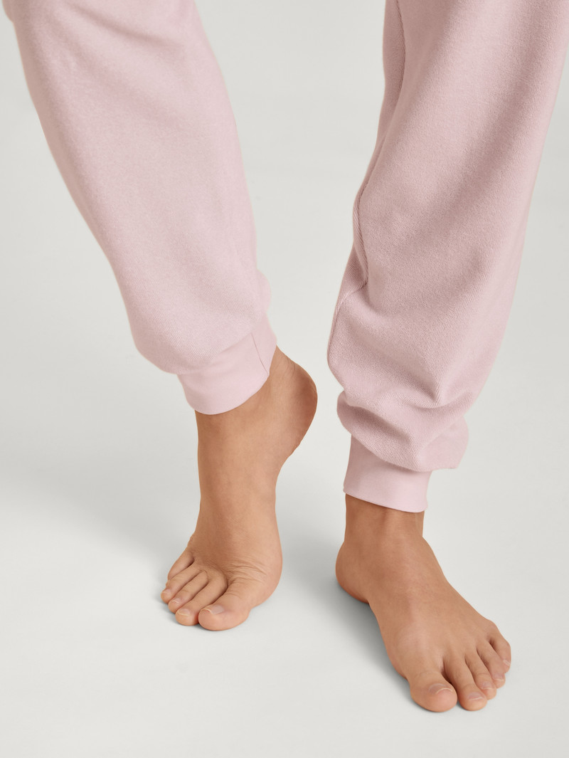 Calida Soft Dreams Terry Pyjama With Cuff Nachtwäsche Damen Rosa | 14835-JATR