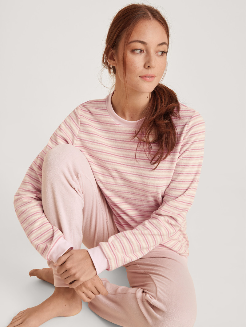 Calida Soft Dreams Terry Pyjama With Cuff Nachtwäsche Damen Rosa | 14835-JATR