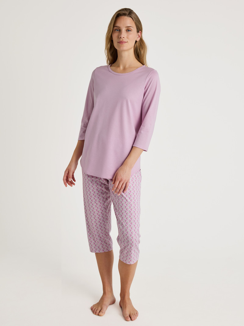 Calida Special 3/4 Pyjama Nachtwäsche Damen New Fragrant Lilac | 57642-IXAF