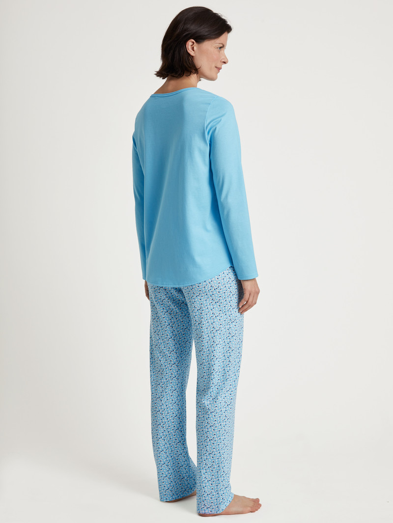 Calida Special Pyjama Nachtwäsche Damen Blau | 75429-FWPA