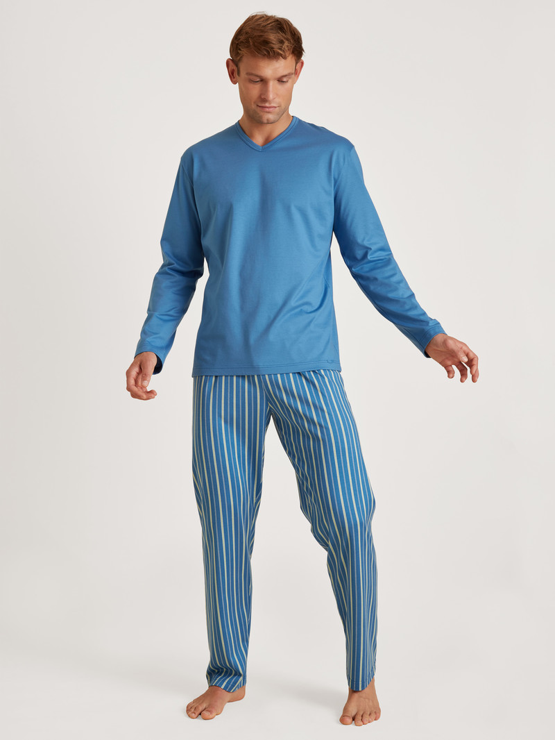 Calida Special Pyjama Nachtwäsche Herren Blau | 24706-KJEQ