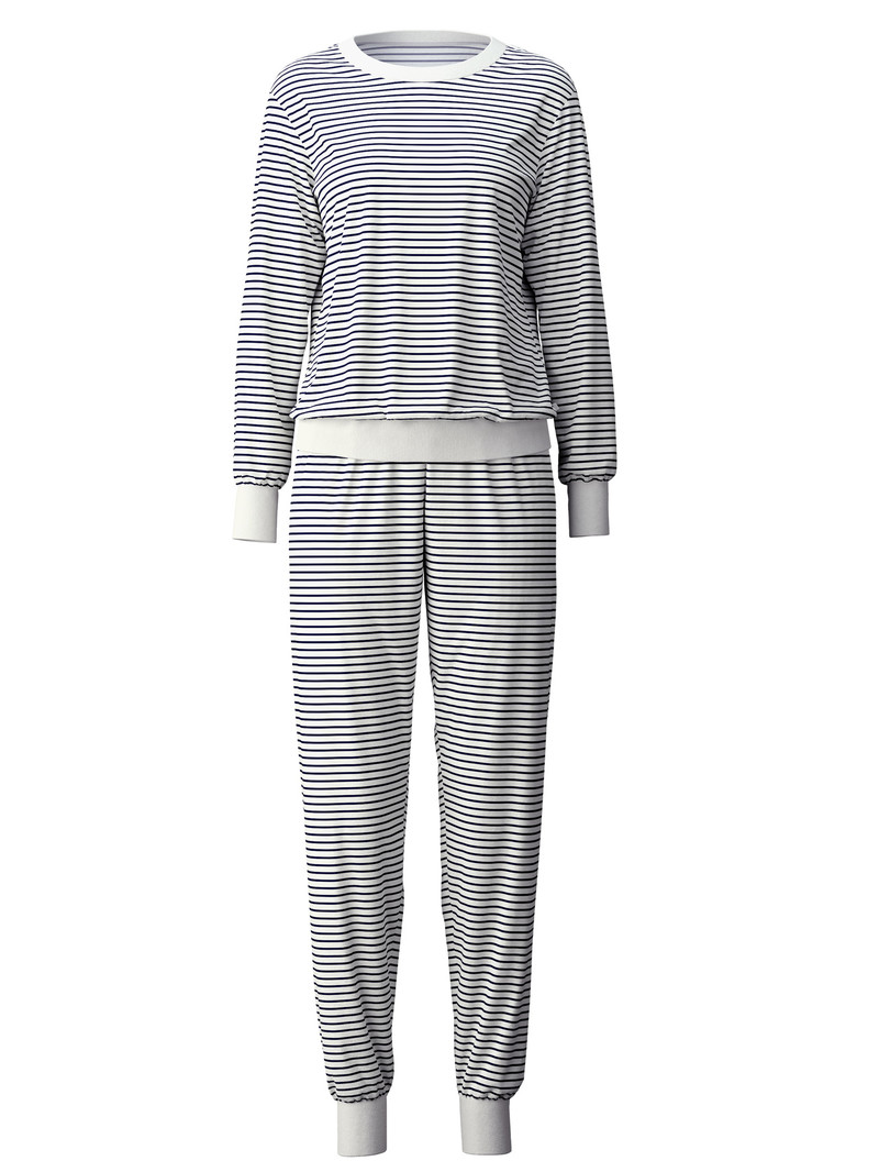 Calida Special Pyjama With Cuff Nachtwäsche Damen Blau | 64089-EZHN