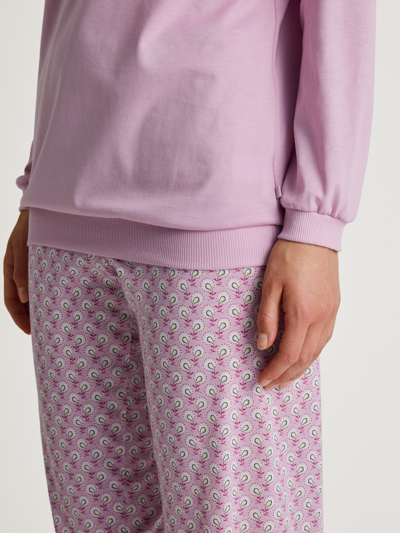 Calida Special Pyjama With Cuff Nachtwäsche Damen New Fragrant Lilac | 70856-XTPY