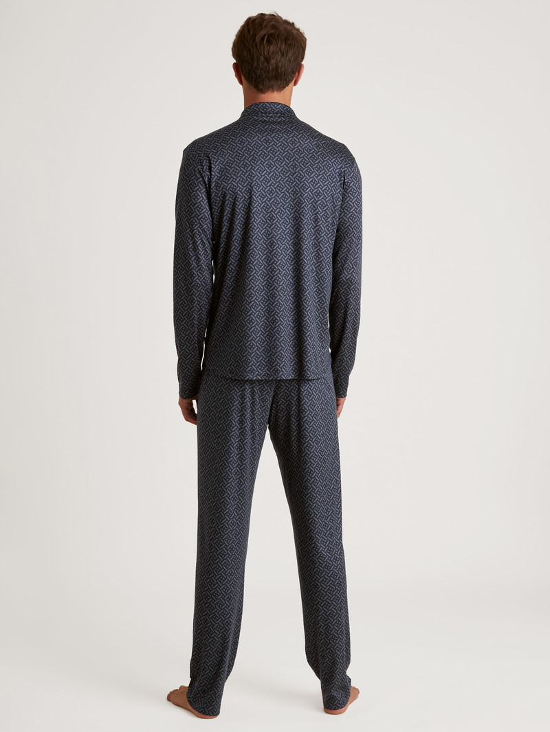 Calida Special Pyjamas Made Of Tencel™, Modal And Silk Nachtwäsche Herren Schwarz | 46983-QCOY