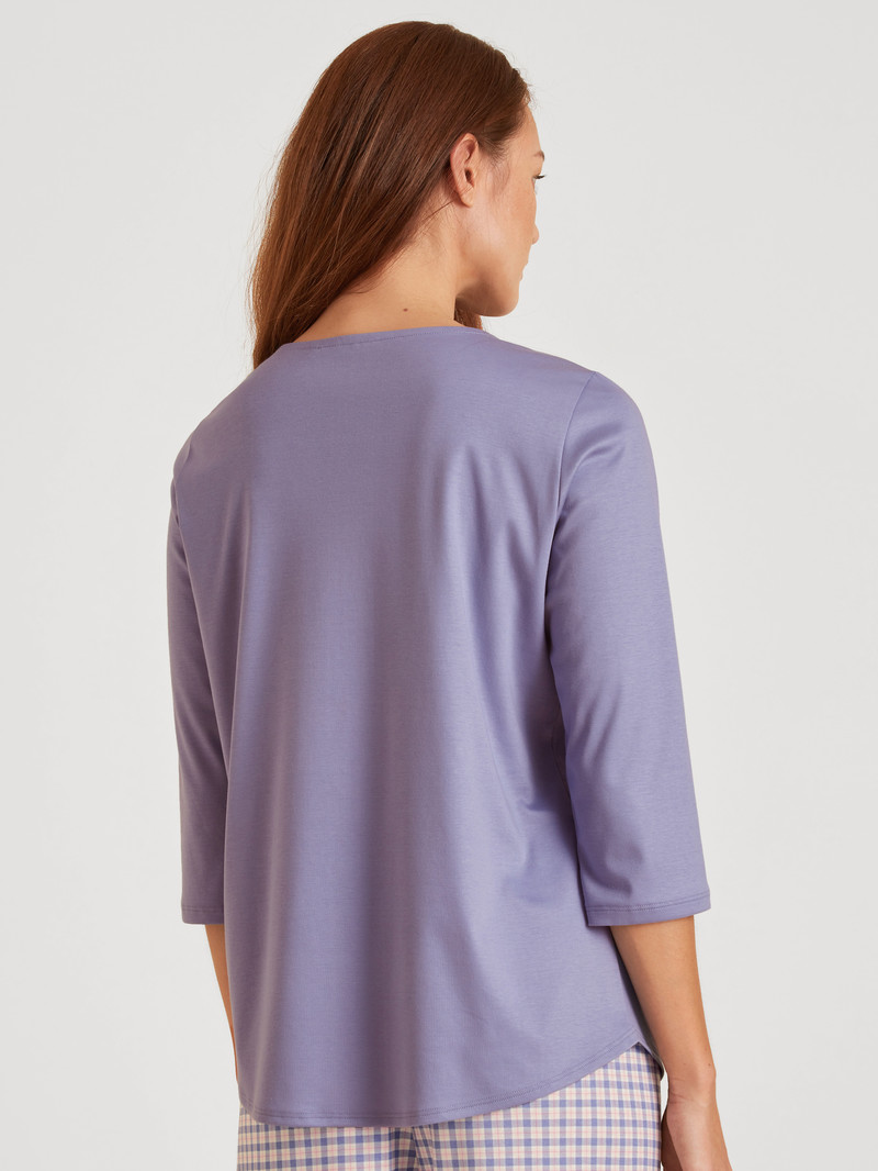 Calida Special Shirt 3/4 Sleeve Loungewear Damen Blau | 49103-OQEZ