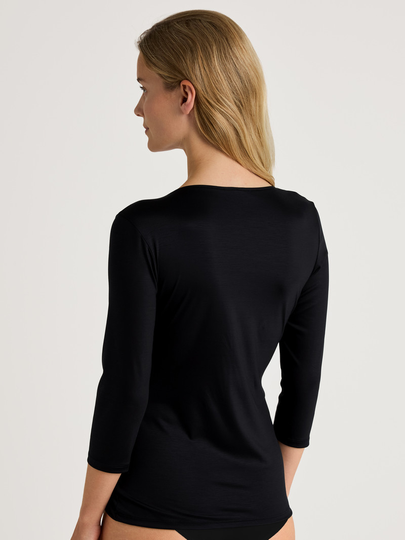 Calida Special Shirt 3/4 Sleeve Unterwäsche Damen Schwarz | 52134-VEOJ