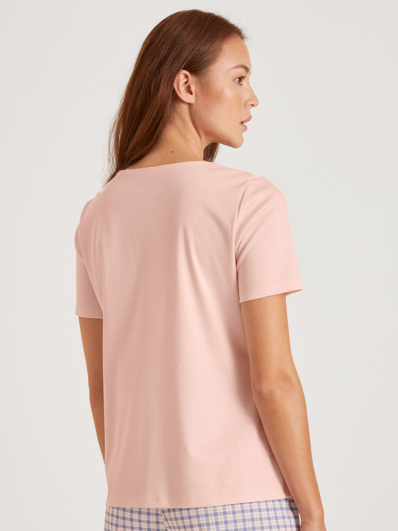 Calida Special Shirt Short Sleeve Loungewear Damen Pearl Blush | 95637-RMFX