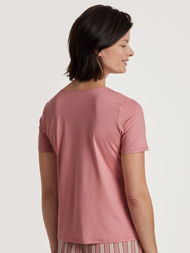 Calida Special Shirt Short Sleeve Nachtwäsche Damen Rosa | 72653-CXOK