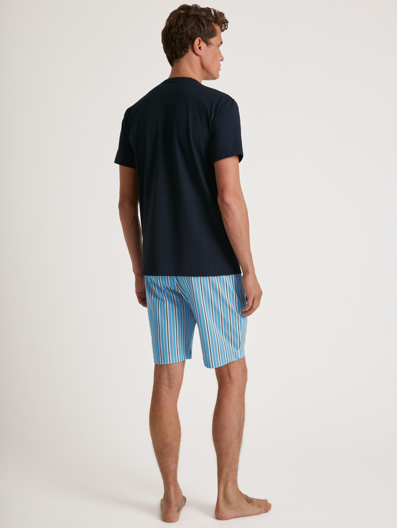 Calida Special Short Pyjama Nachtwäsche Herren Blau | 85394-UBFK